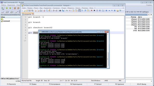 Урок 10 Git и Github Создание веток смотреть онлайн