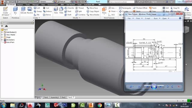 Autocad 2dimensi ke inventor 3dimensi смотреть онлайн