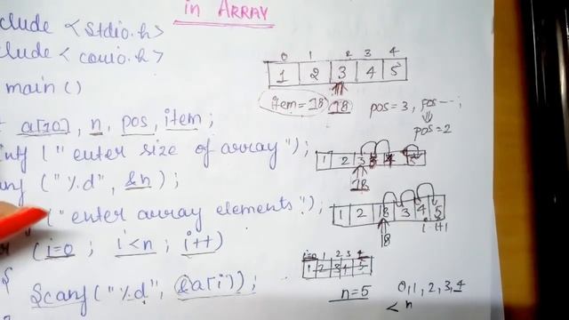 Insertion in Array- C Code- Data Structures смотреть онлайн