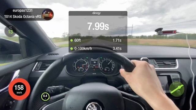 Octavia VRS A7 Is38 Dq381 1/4 Mile 0-100
