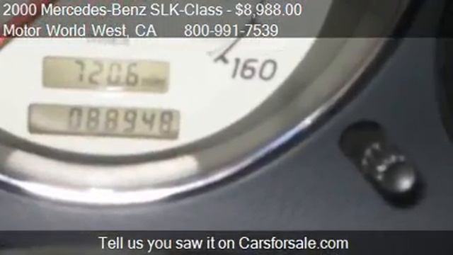 2000 Mercedes-Benz SLK-Class SLK230 Kompressor - for sale in смотреть онлайн