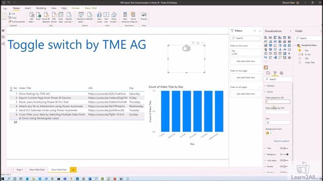 Show/Hide Multiple Data Values using TME AG Toggle Switch – Custom Visual – Toggle Switch by TME AG смотреть онлайн