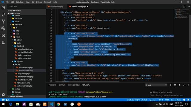 Laravel-5.8:Website Part-2: How to create multiple Page & route the path to pages смотреть онлайн