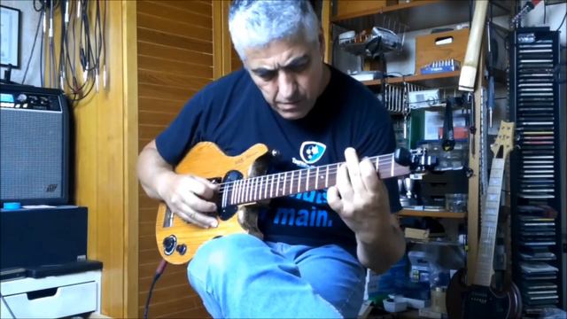 Super Jam with homemade headless guitar 2018 (remix) смотреть онлайн