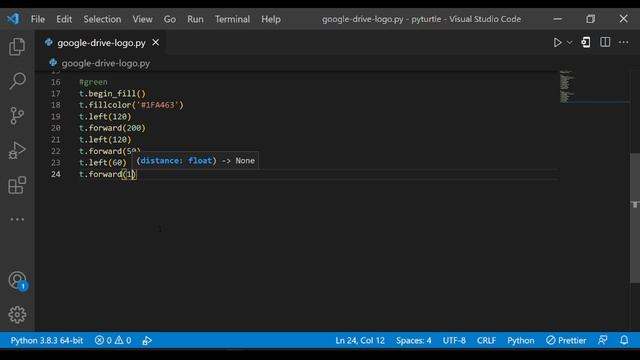 Google Drive Logo Using Python Turtle | Python Turtle Graphics | Python Turtle Coding Video | смотреть онлайн