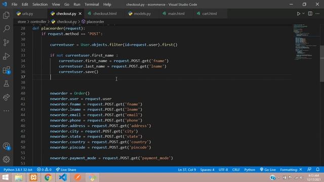 Django Ecommerce Part 18 | Auto fill checkout page | custom fields in user table | Default address смотреть онлайн