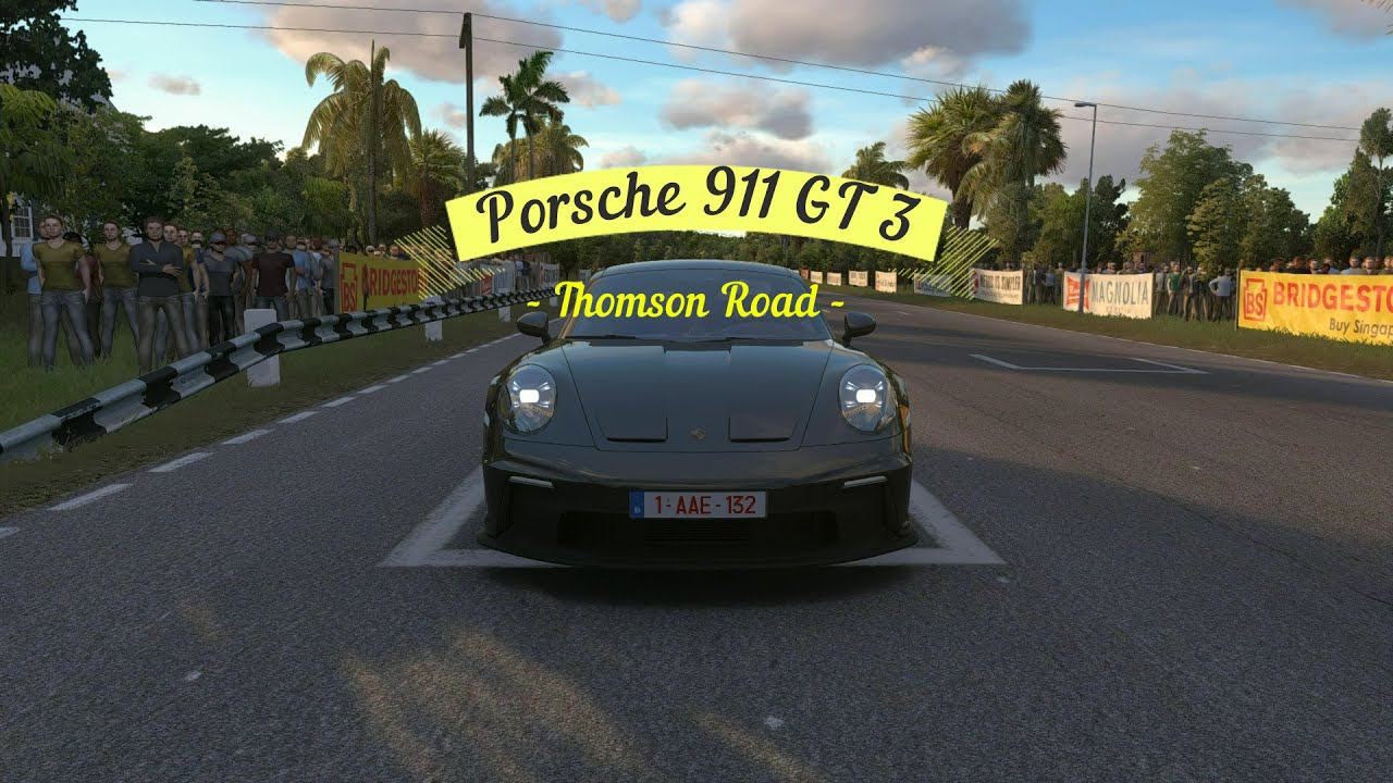 Porsche 911 GT3 (992) - Thomson Road | Assetto Corsa. смотреть онлайн
