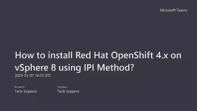 How to install Red Hat OpenShift 4.x on vSphere 8 using IPI Method? | OCP 4.11 смотреть онлайн