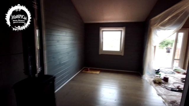 Дачный дом с открытой террасой "под ключ" из бруса камерной сушки. Сборка бруса в чашу смотреть онлайн