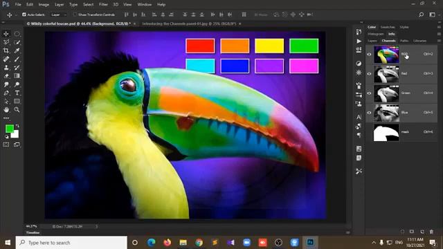 Photoshop Pro tips part - 4 - Introducing the Channels panel - Photoshop advance Tutorials смотреть онлайн