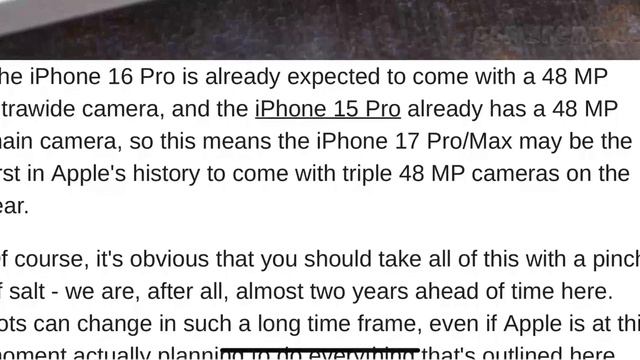 iPhone 17 Pro Max to have a 48 MP periscope telephoto camera || смотреть онлайн