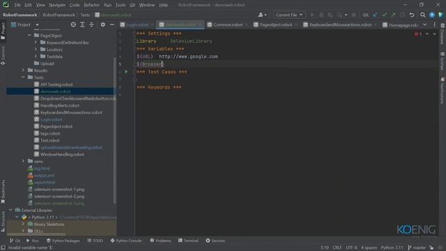Learn Robot Framework online | Koenig Solutions смотреть онлайн