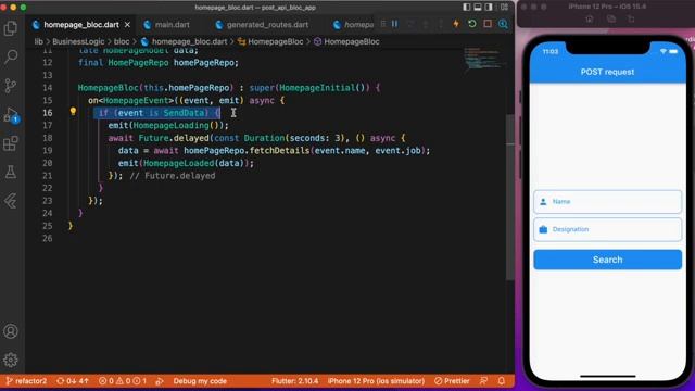 Flutter Bloc - Simple Cubits and Bloc Tutorial #8 | HTTP POST request | decoding JSON. смотреть онлайн