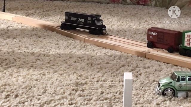 Playing With Wooden Toy Trains. 12/6/2020. The Whittle Shortline Railroad. Enjoy The Video. Happy.