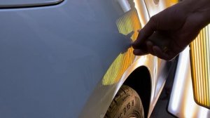 Ремонт без покраски заднего крыла VW Polo . PDR repair of the rear right fender VW Polo