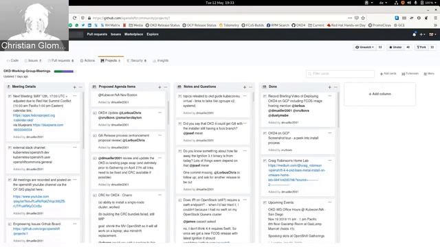 OKD Working Group 2020 05 12 Full Meeting Recording смотреть онлайн