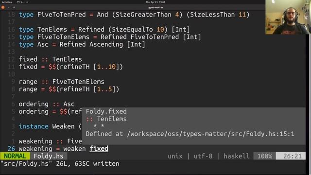 Functional Tricity #20 - Gabriel Volpe "Why types matter" смотреть онлайн