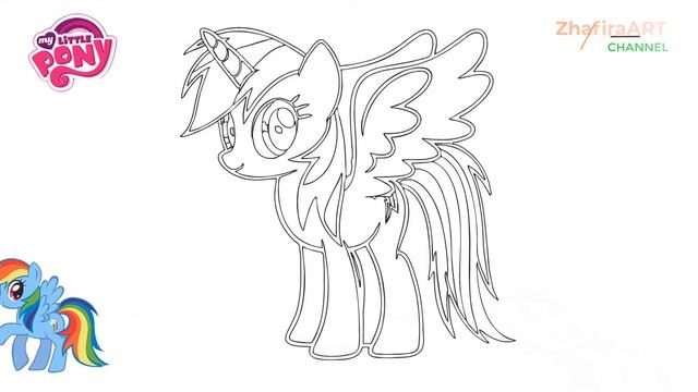 Как нарисовать Радугу Дэш из My Little Pony для детей Папа Палец Детские стишки с воздушными шарами смотреть онлайн