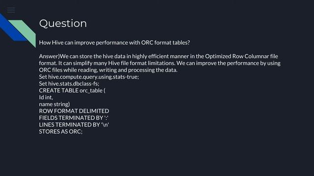 How Hive can improve performance with ORC format tables? смотреть онлайн