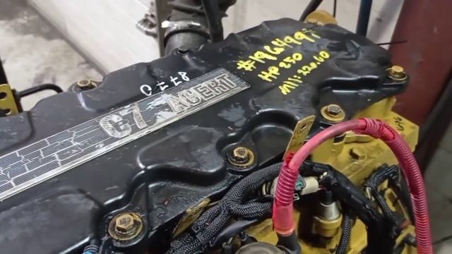 Запуск дизельного двигателя Caterpillar С7 после замены турбины смотреть онлайн