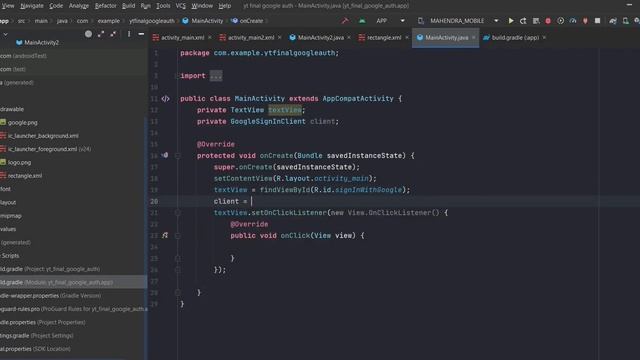 Google Sign In | Firebase + Java | Android Studio Tutorial смотреть онлайн