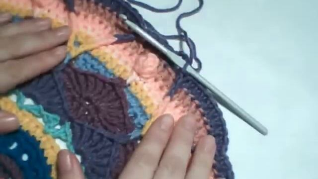 Вязание крючком. Описание. Урок 3. Ряды 16-25. Красивый плед – мандала, цветы, узоры, мотивы крючко смотреть онлайн