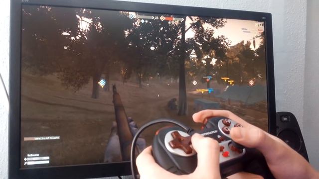 Playing Heroes & Generals With PS3/PS2 Gamepad And World Of Joysticks Emulator.