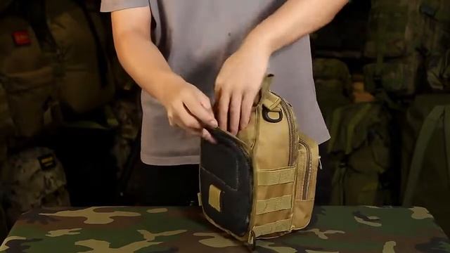 Рюкзак тактический водонепроницаемый Сумка мужская через плечо Походный и туристический Модель 4 в 1 смотреть онлайн