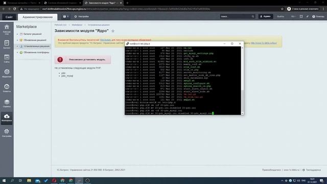 Установка PDO на виртуальной машине BitrixVM смотреть онлайн
