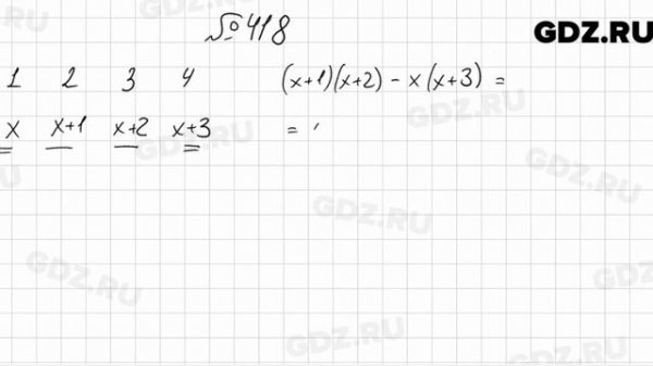 № 418 - Алгебра 7 класс Мерзляк
