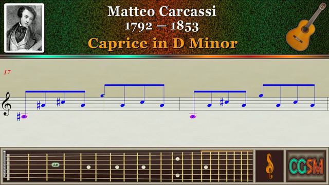 Carcassi, Caprice in D Minor, Guitar. смотреть онлайн