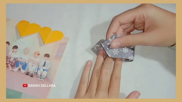 origami 2 heart bookmark - origami double heart - origami step by step | SARAH DELLASA смотреть онлайн