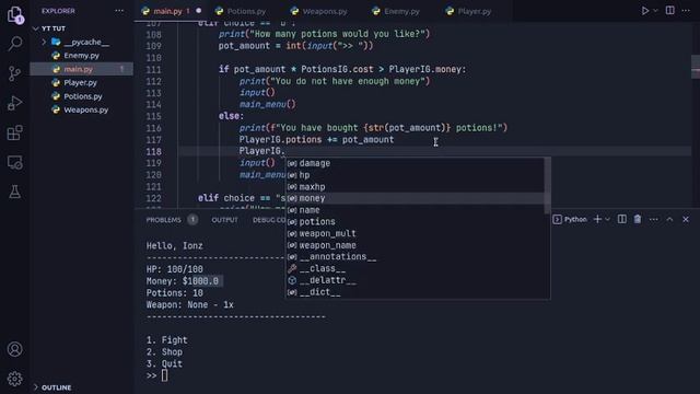 Python Text-RPG Tutorial - Potions (Part 4) смотреть онлайн