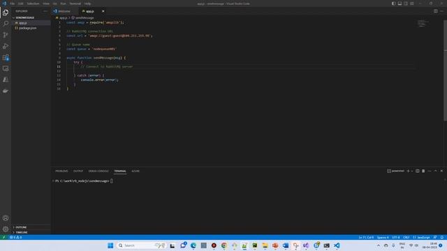 send message to rabbitmq queue using nodejs смотреть онлайн
