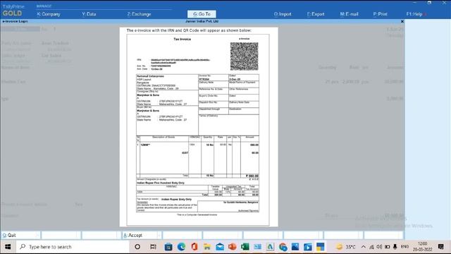 How to Generate E-Invoice & IRN in Tally Prime 2.1 | E-Invoice कैसे बनाएं टैली प्राइम में | Part 2 смотреть онлайн