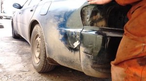 Рихтовка вмятины на крыле автомобиля.Сделай сам.