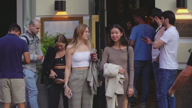 4K. Moscow June 2023. Beautiful Stylish People And Smart Cars In One Place In Moscow.