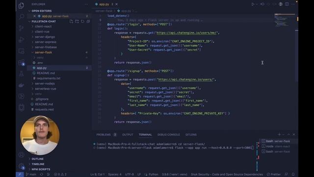 Flask Realtime Chat - with THE BEST UI on YouTube (using ReactJS) смотреть онлайн