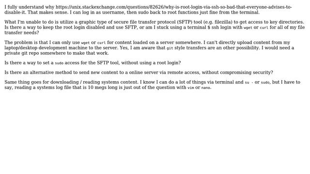 Unix & Linux: Disable Root Password Login... but can I SUDO with a GUI SFTP program? смотреть онлайн