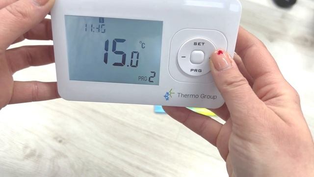 Седмичен програматор за системи за отопление/охлаждане Thermo Group® WT-02 . Настройка . смотреть онлайн