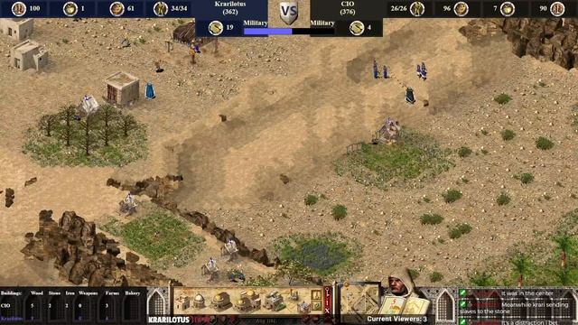 CIO vs Krarilotus - Stronghold Crusader 1v1 Multiplayer Bootstrap смотреть онлайн