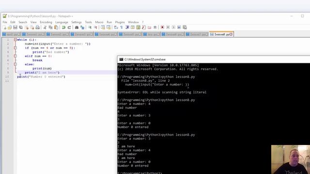 Lesson 8: Continue, Break, or and "and" - Learn Python 3 at a Snail's Pace смотреть онлайн