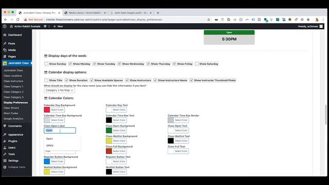 How to set display preferences for ongoing classes in Action Rabbit смотреть онлайн