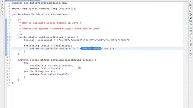 HOW TO VALIDATE LOCALE FORMAT IN JAVA смотреть онлайн