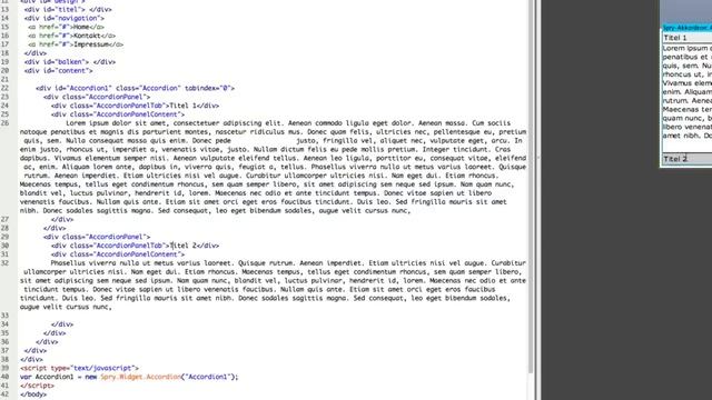 Dreamweaver CS5 - Akkordeon stylen смотреть онлайн