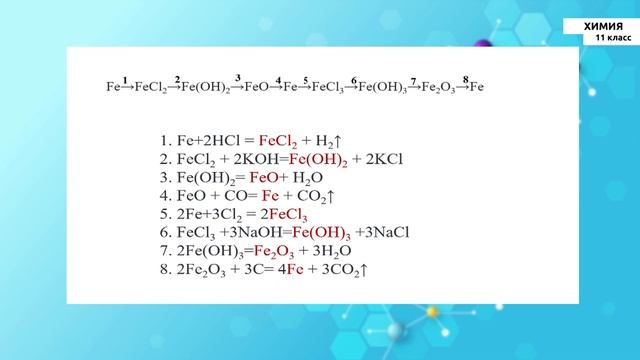 11-класс | Химия| Генетическая связь между классами неорганических соединений. Цепочки превращений смотреть онлайн