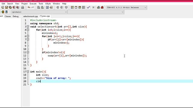Selection Sort Algorithm in C++ | Dev C++ Tutorials | Insight Ventures смотреть онлайн
