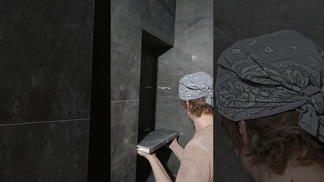 Полочки из плитки. Изготовление полок из керамогранита. смотреть онлайн