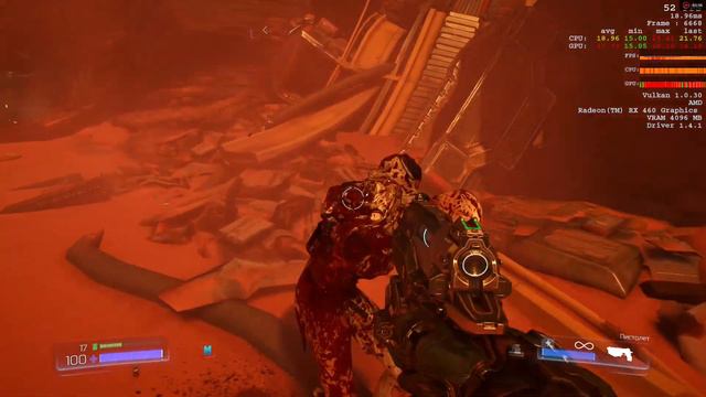 DOOM 2016 on RX460 4GB VRAM - Benchmark Ultra 1080p 60FPS Gameplay with Vulkan API смотреть онлайн
