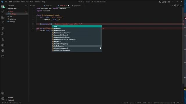 How to make a Discord Bot with Nextcord - DotEnv, GitIgnore and Cogs Included // Kxffie смотреть онлайн